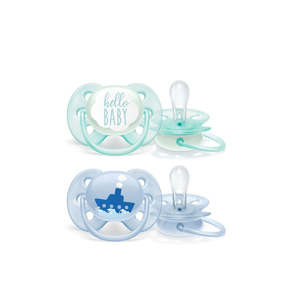 Ultra Soft Pacifier 0-6m x2
