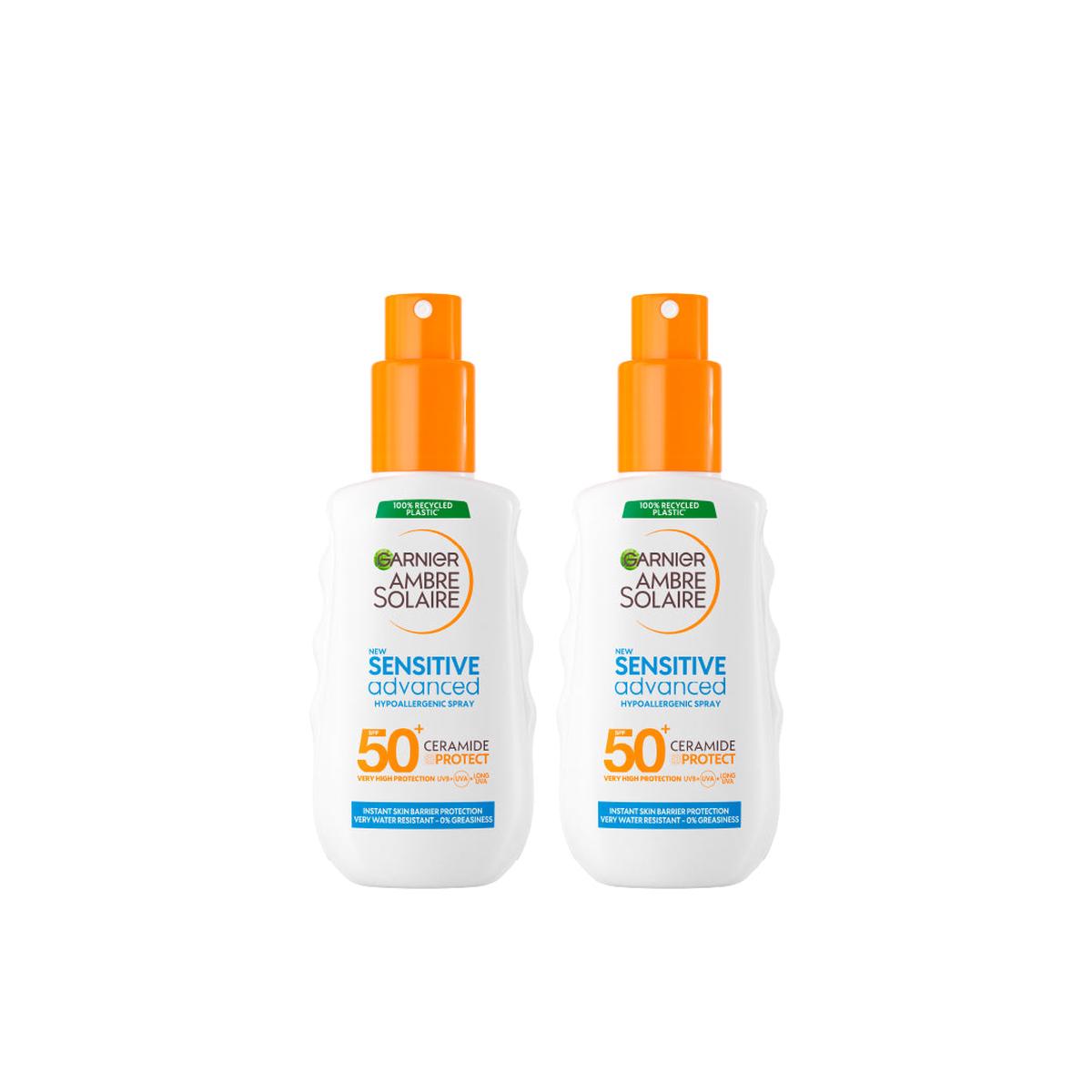 2x Ambre Solaire Sensitive SPF50 Sunscreen