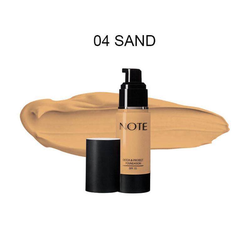 Note Detox & Protect Foundation Spf15 - 04 SAND