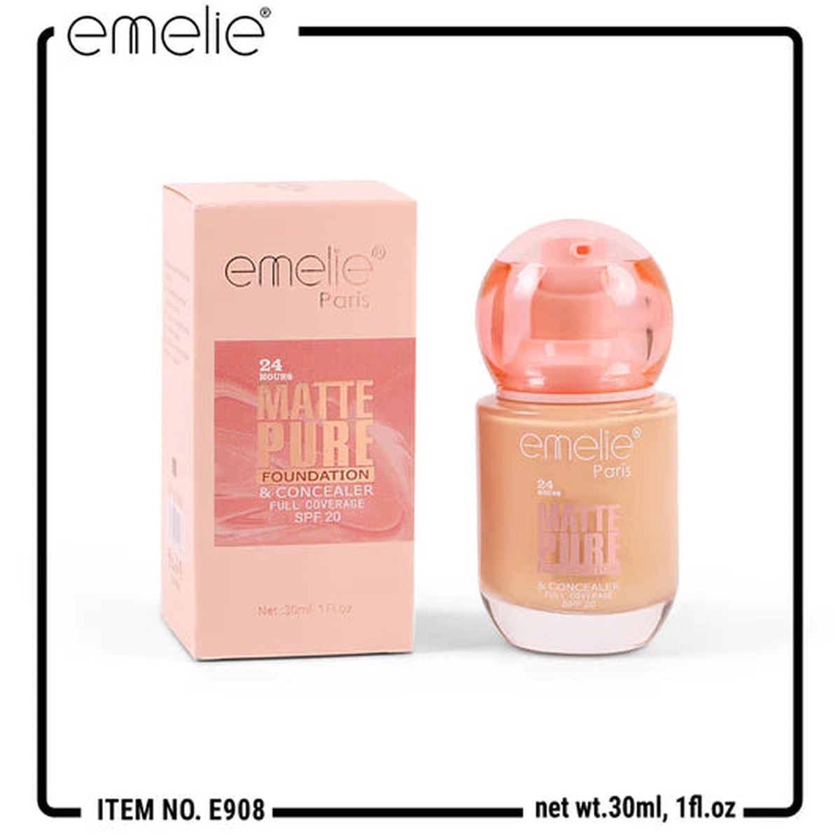 Emelie Matte Pure Foundation & Concealer 30ml