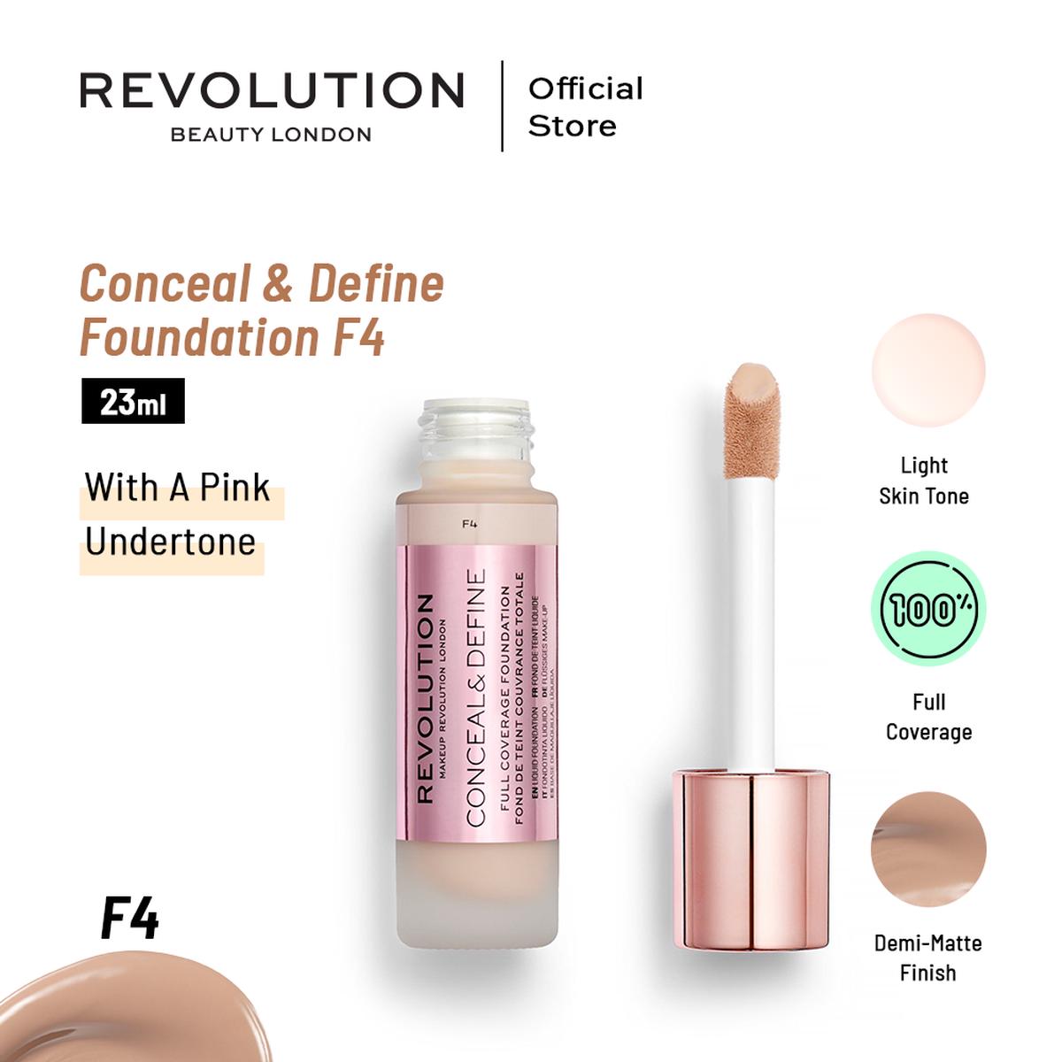 Makeup Revolution Conceal & Define Foundation F4 23 ml